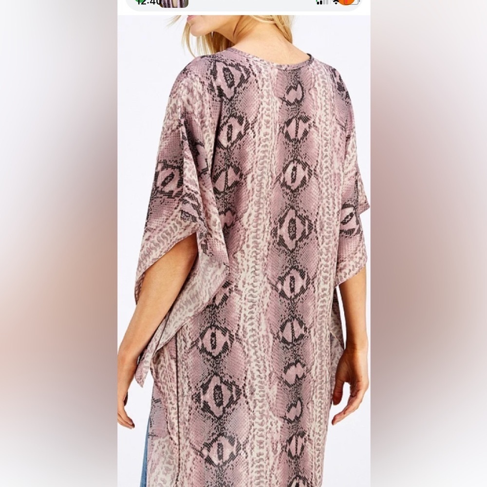 Caramela made in USA Snake print Boho Bohemian Kimono, Medium